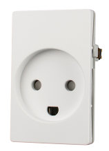 LK FUGA® stikkontakt m/jord hvid 1,5 modul